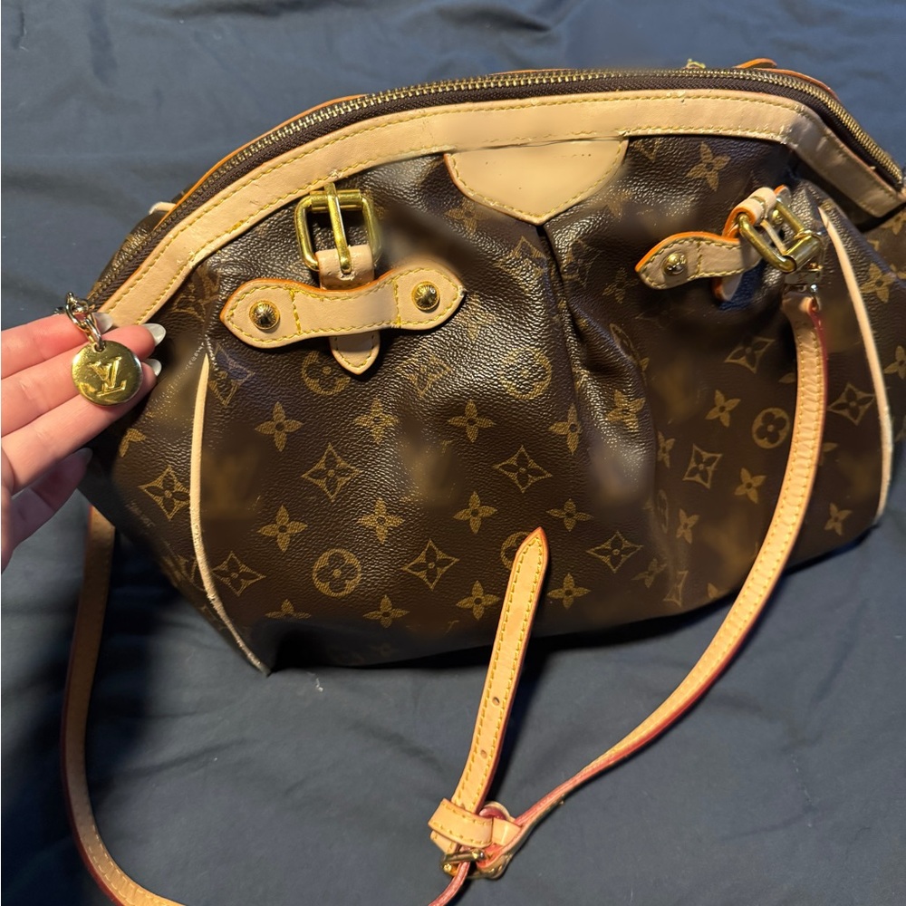 Dark Brown Monogram Shoulder Bag